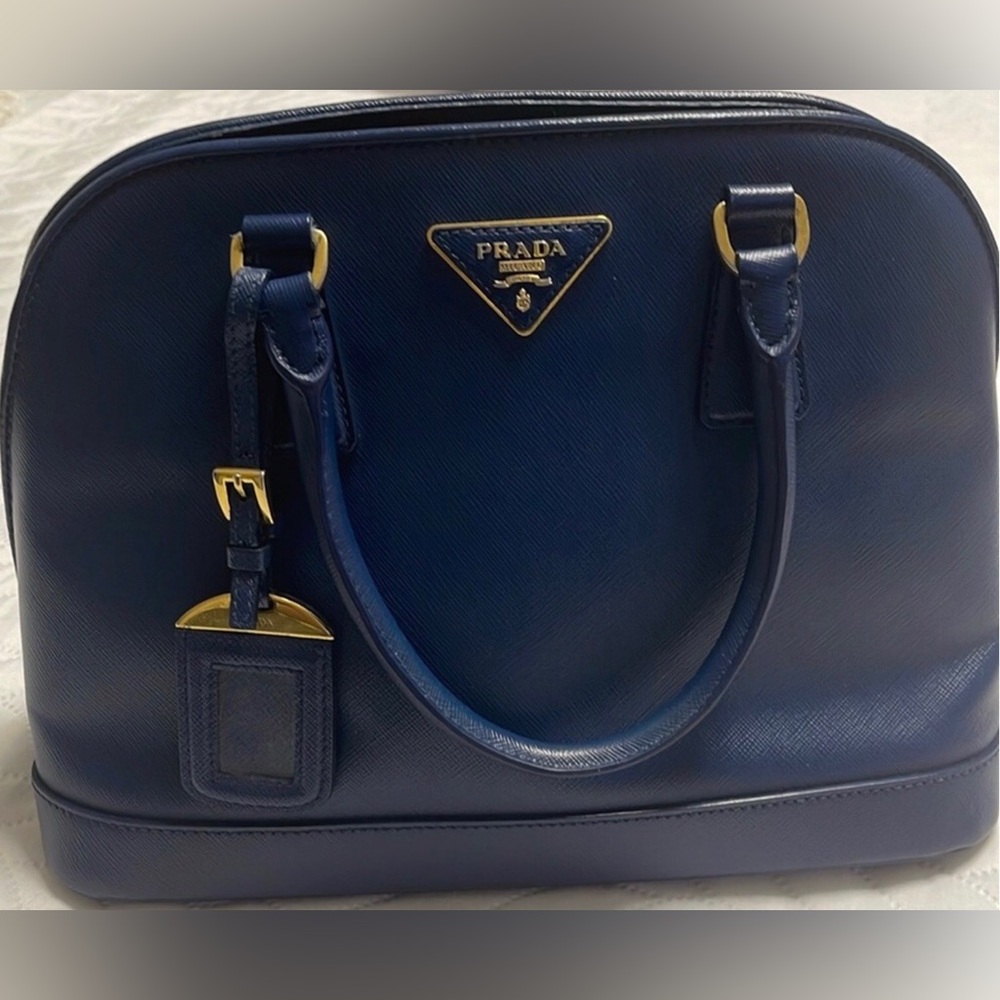 PRADA Open Promenade Saffiano Leather with Structured Dome Design